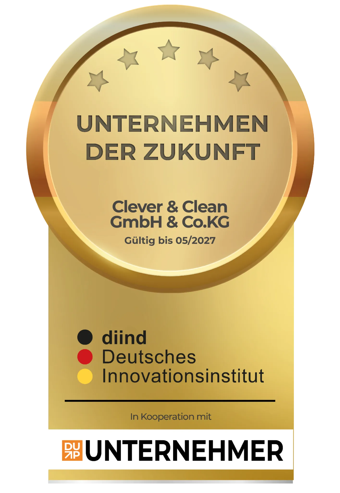 Siegel: Unternehmen der Zukunft – Clever & Clean GmbH & Co. KG