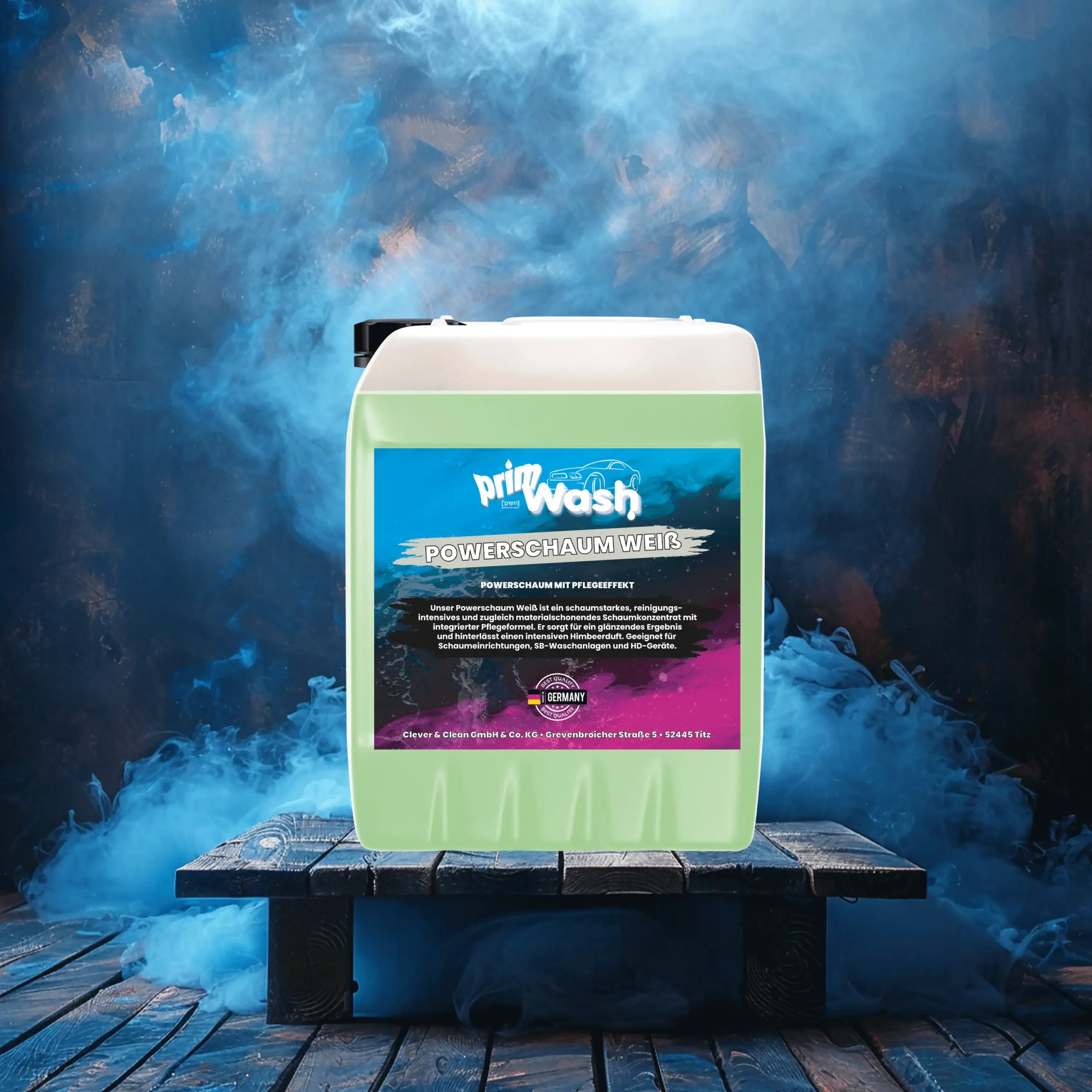 Powerschaum Weiß mit Himbeerduft