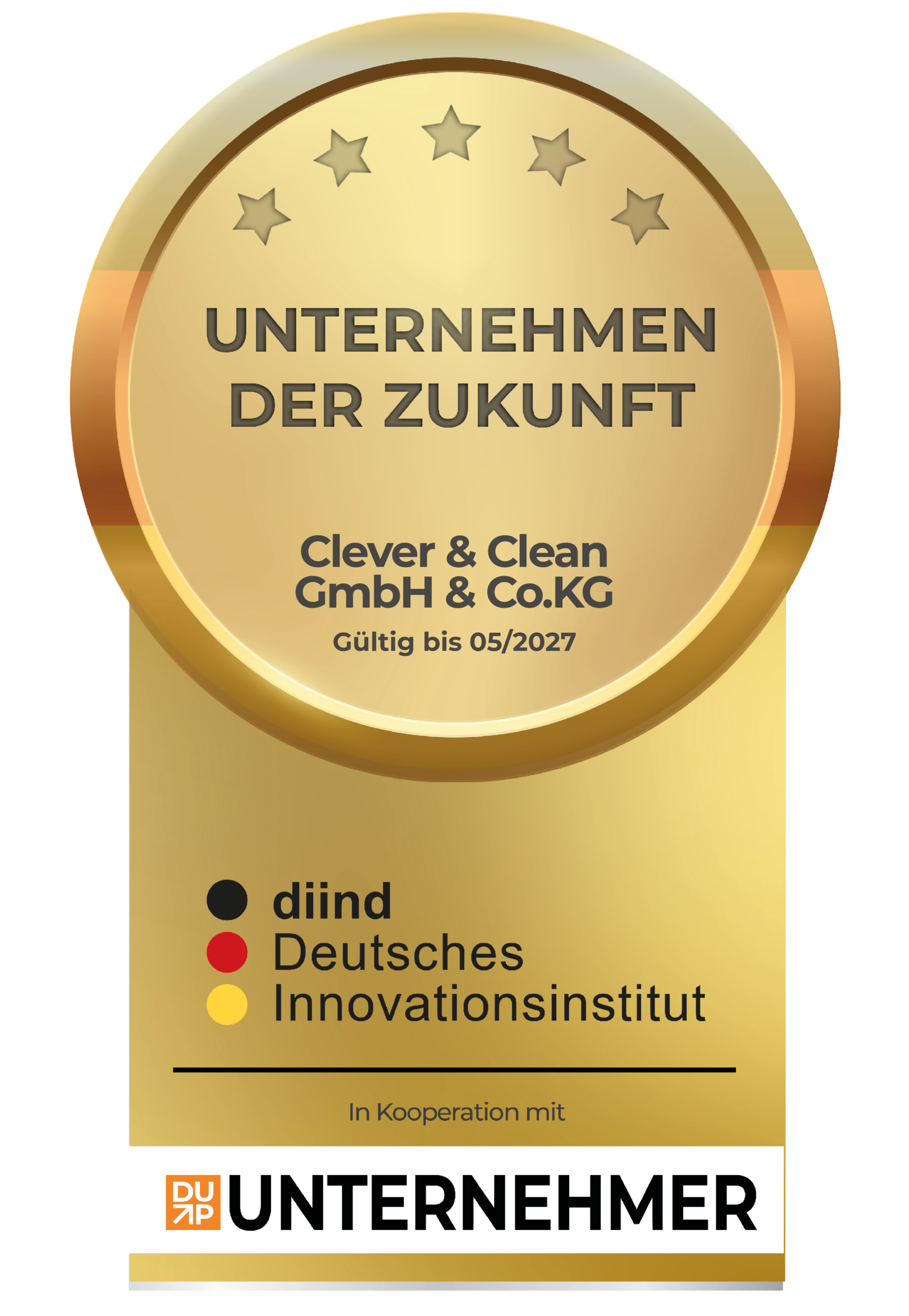 Siegel: Unternehmen der Zukunft – Clever & Clean GmbH & Co. KG